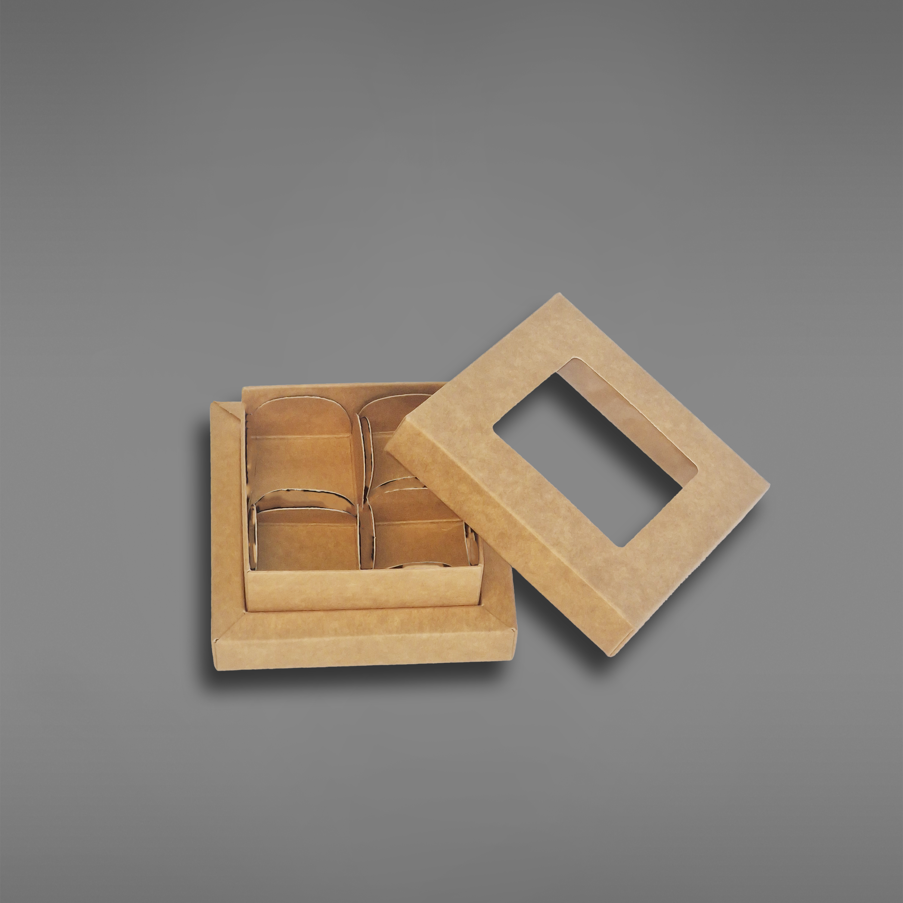 diva brun 4 enkle innlegg med vindu_