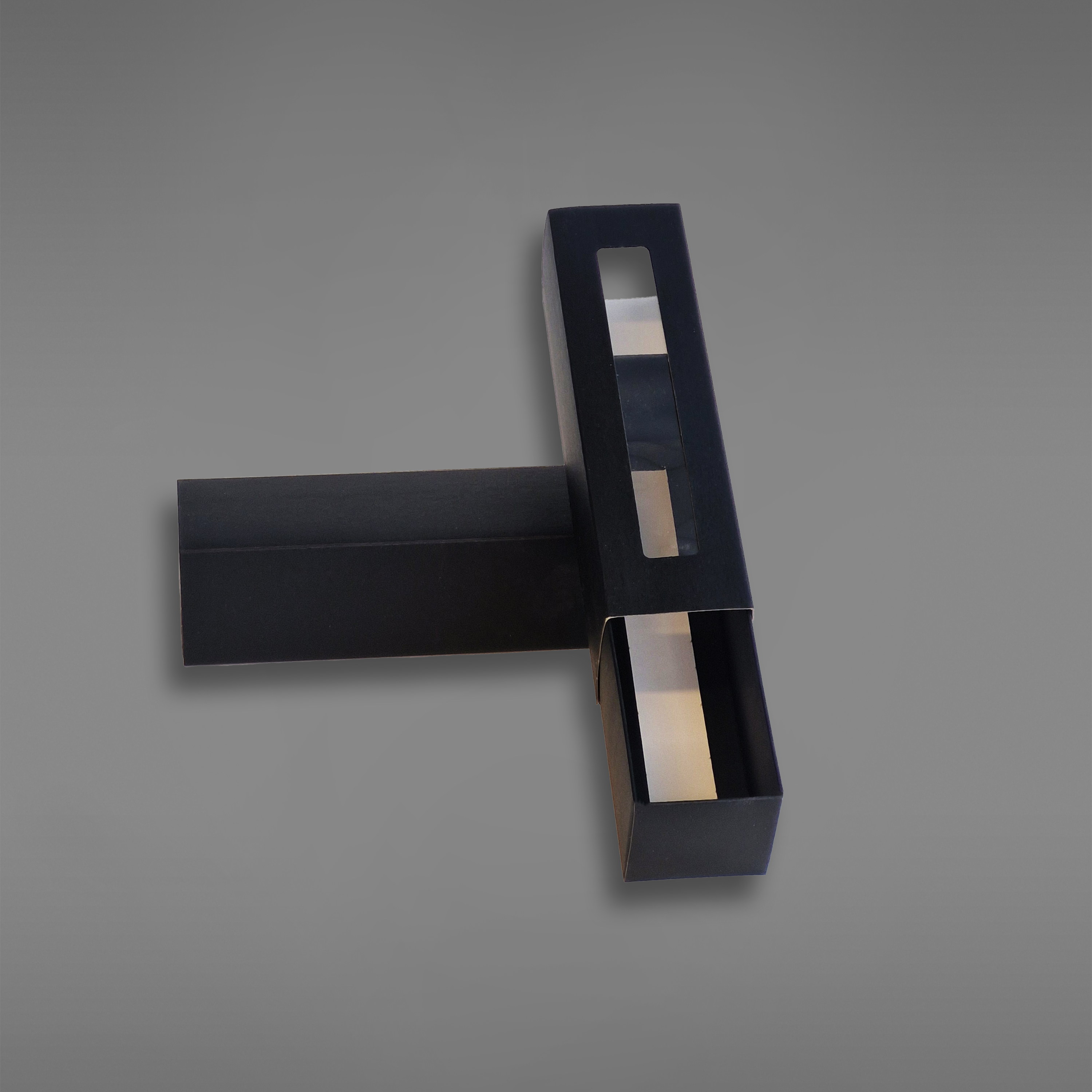 Enkel makroneske med vindu uten innlegg svart