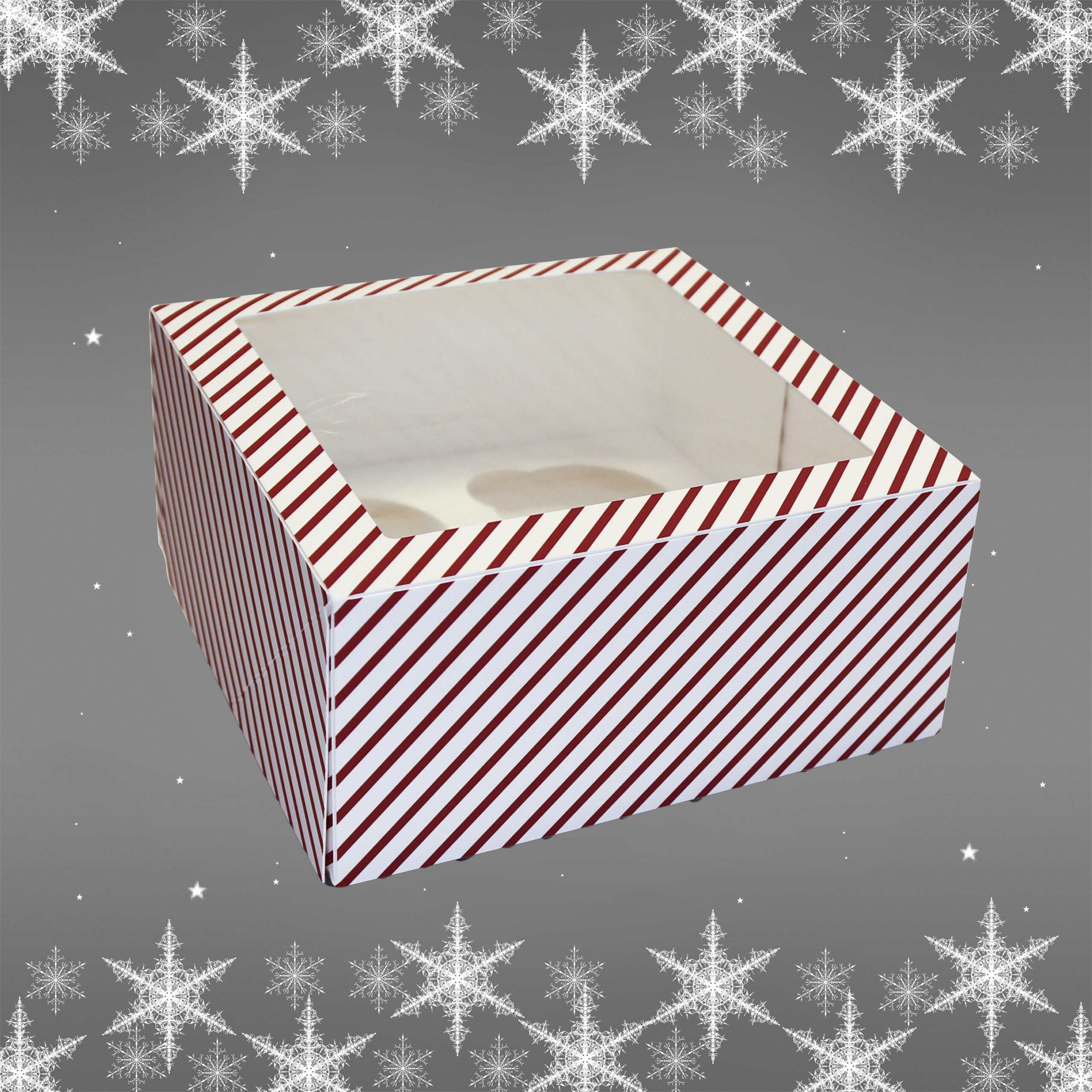 4pk-Cupcake-Stripes-med julebakgrund