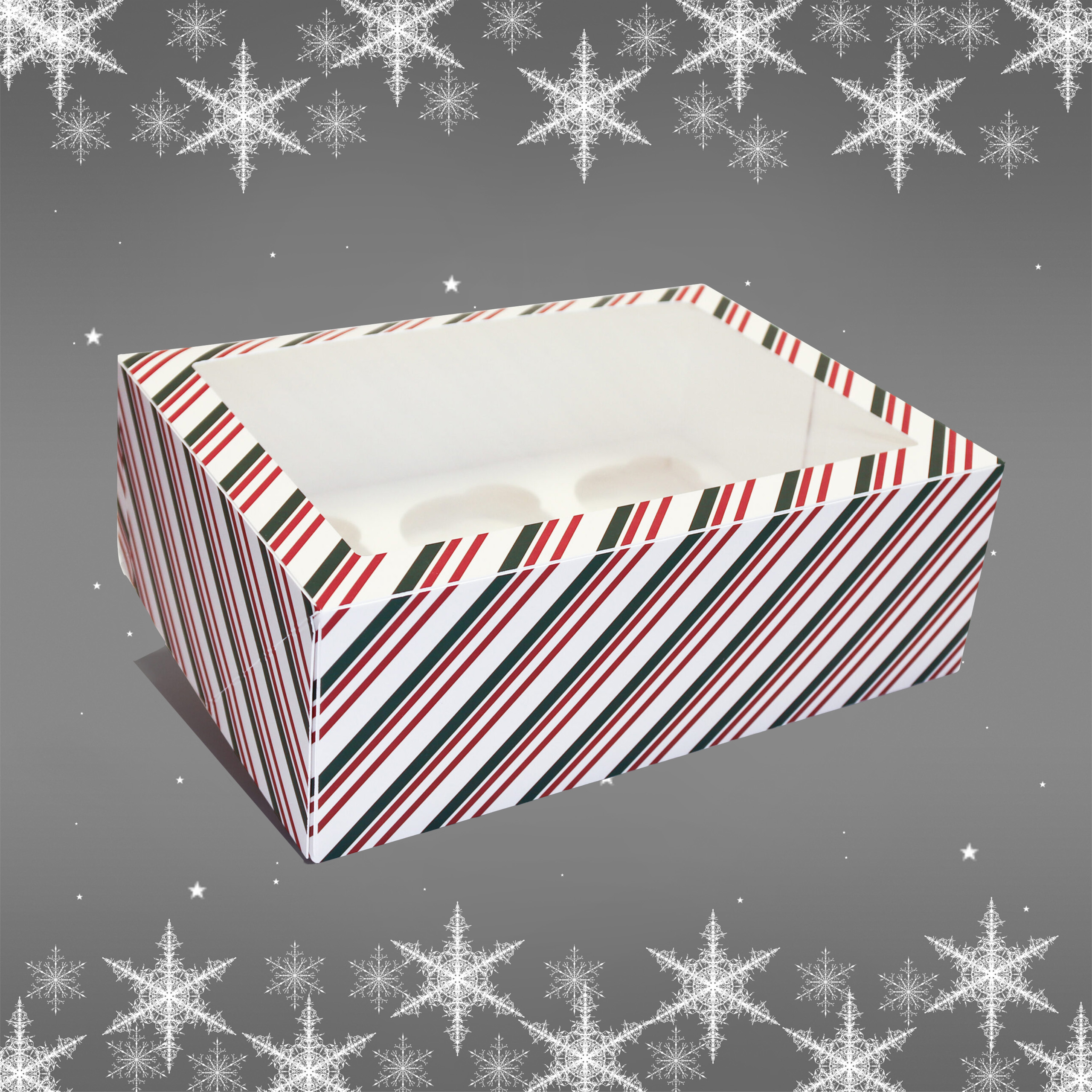6pk-Cupcake-Stripes-med julebakgrund